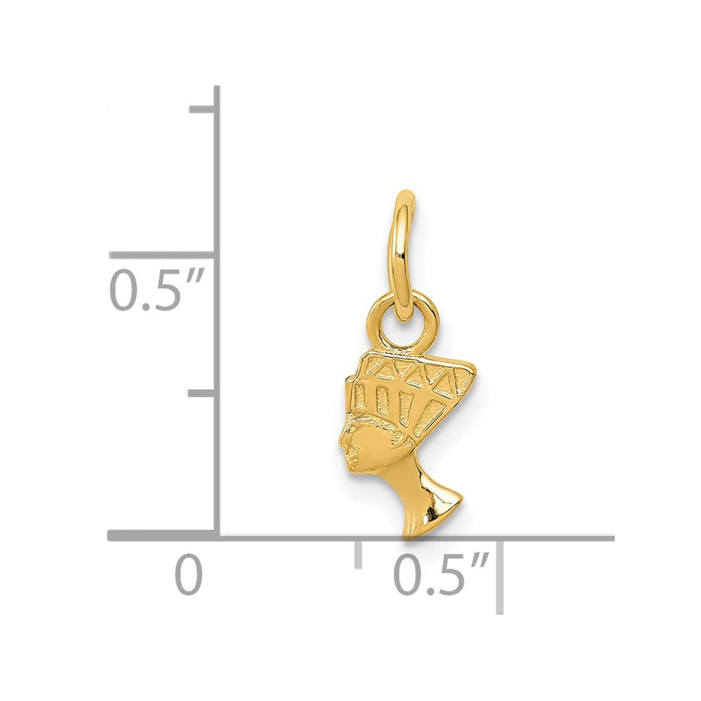 14k Yellow Gold 6 mm Nefertiti Charm (0.5 grams)