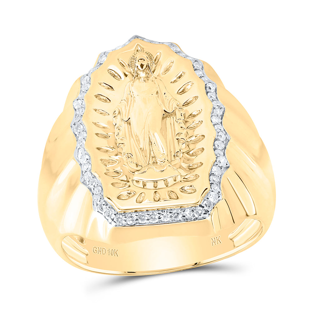 1/3Ctw-Dia Nk Virgin Mother Mary Mens Ring (9.91 grams)