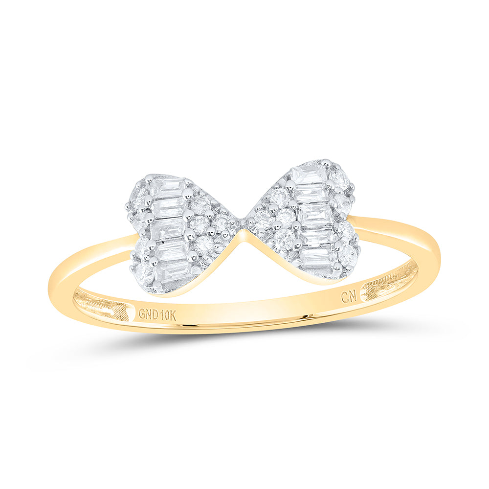 1/5Ctw-Dia Cn Fashion Bow Ring (1.48 grams)