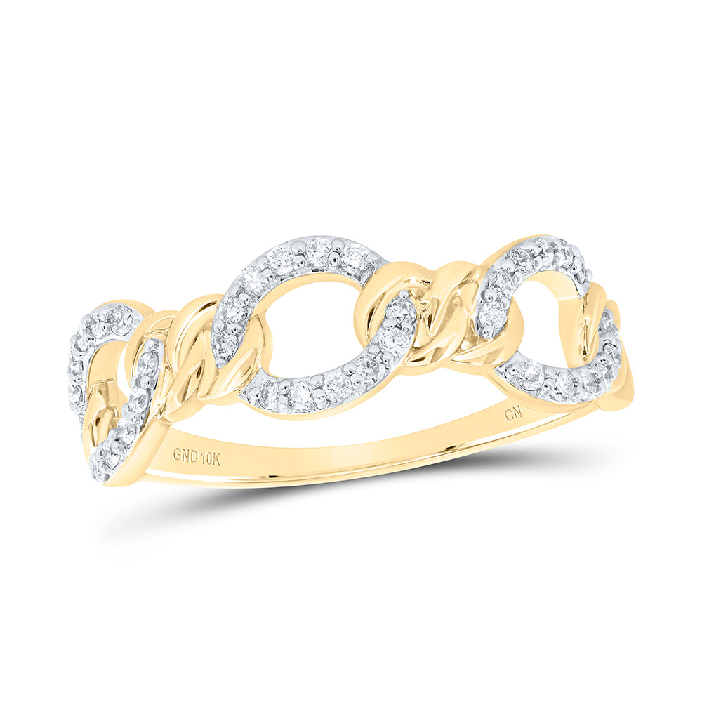 1/5Ctw-Dia Cn Fashion Cuban Ladies Ring (2.1 grams)