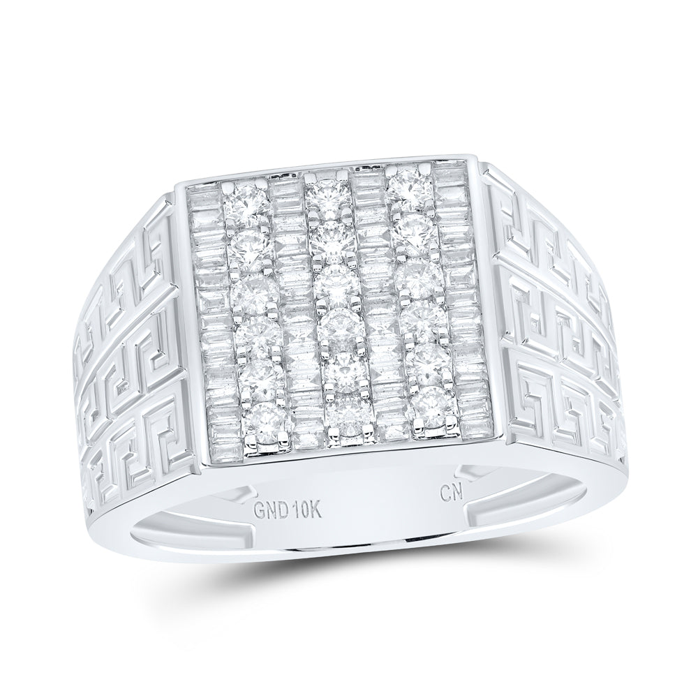 1Ctw-Dia Cn Baguette Mens Ring (8.78 grams)