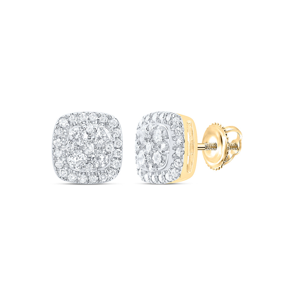 14Kt Gold 1/2Ctw-Diamond Fashion Cushion Earring