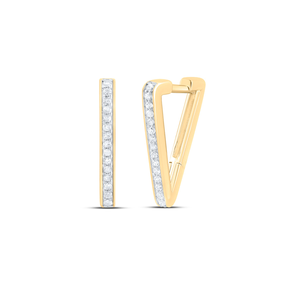 10Kt Gold 1/6Ctw-Dia P1 Gift Hoops Huggies Earring