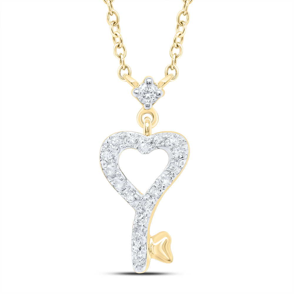 10Kt Gold 1/10Ctw-Dia P1 Gift Heart Necklace