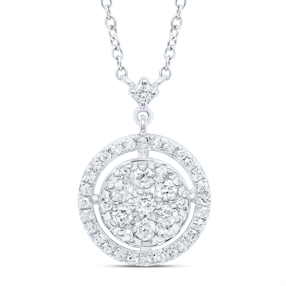10Kt Gold 1/3Ctw-Diamond Gift Round Necklace (18 Inch)