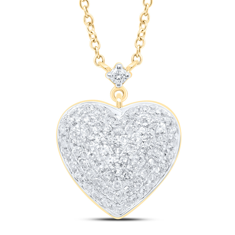 10Kt Gold 1/2Ctw-Dia P1 Gift Heart Necklace
