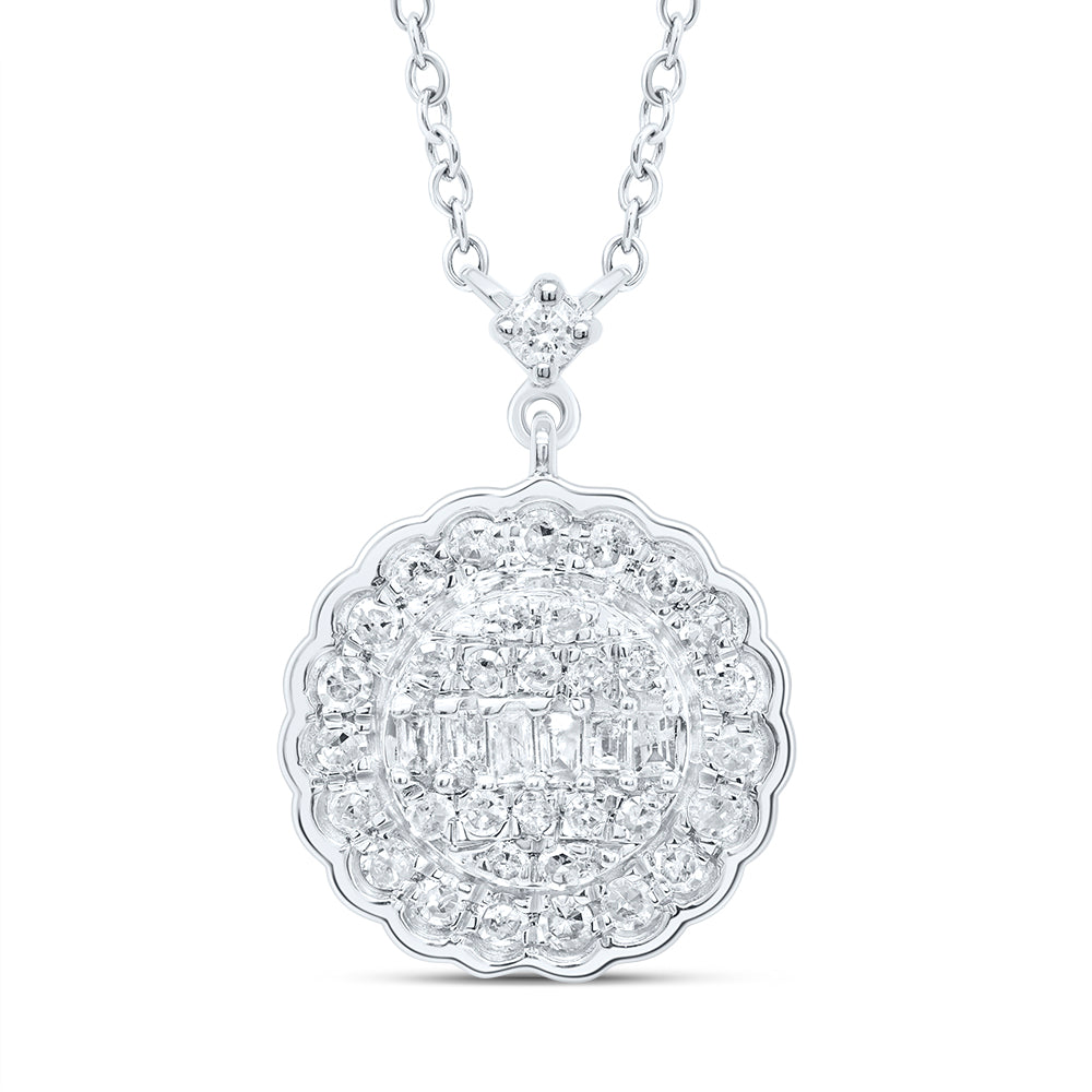 10Kt Gold 1/3Ctw-Diamond Gift Round Necklace (18 Inch)