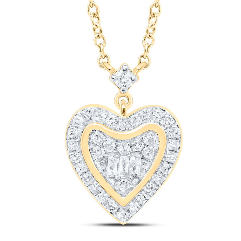 10Kt Gold 1/4Ctw-Dia P1 Gift Heart Necklace