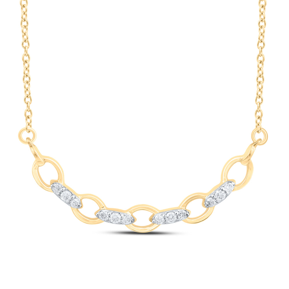 10Kt Gold 1/12 Ctw-Dia Cn Fashion Necklace(18 Inch)