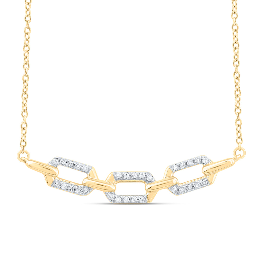 10Kt Gold 1/8 Ctw-Diamond Fashion Necklace(18 Inch)
