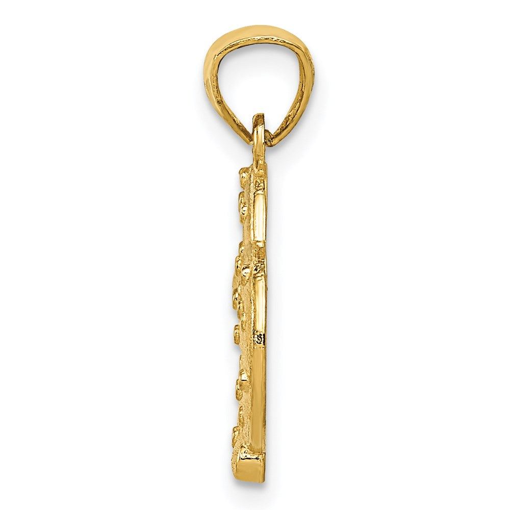 14k Yellow Gold 15 mm Pretzel Pendant (0.8 grams)