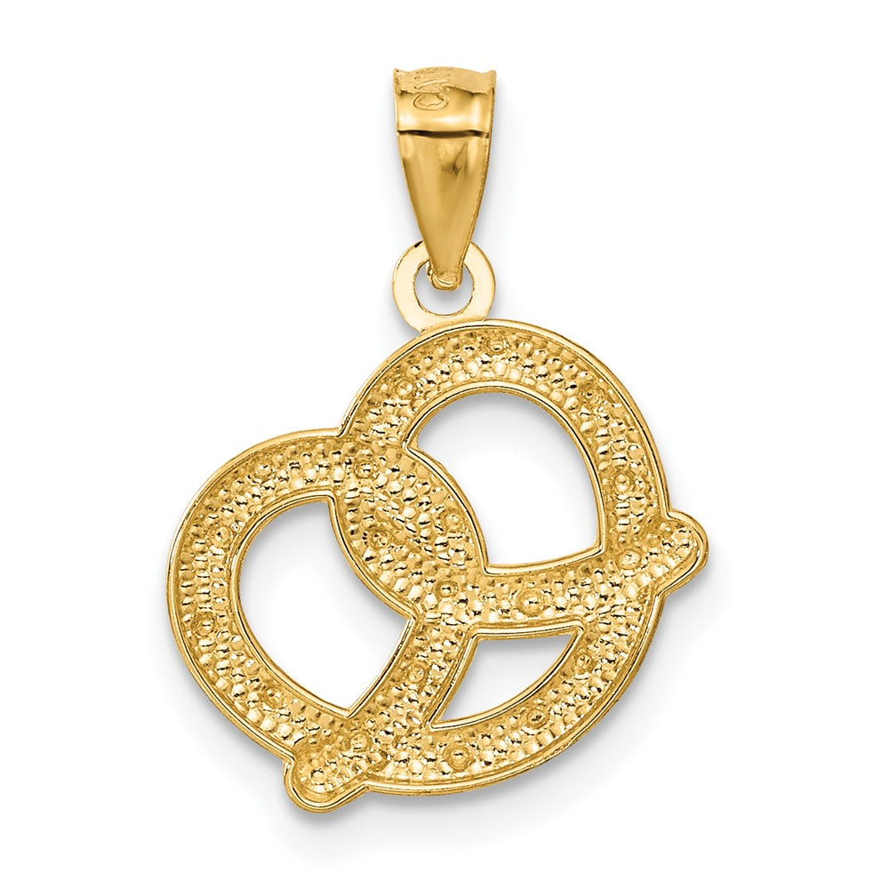 14k Yellow Gold 15 mm Pretzel Pendant (0.8 grams)