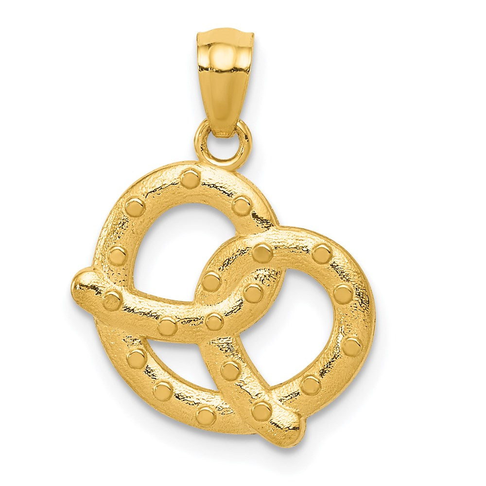 14k Yellow Gold 15 mm Pretzel Pendant (0.8 grams)