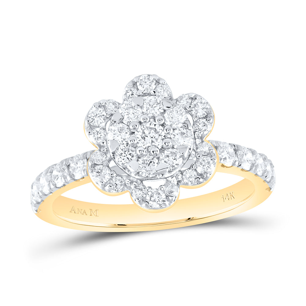 1Ctw-Nat Dia Ana M Fashion Ring (4.58 grams)