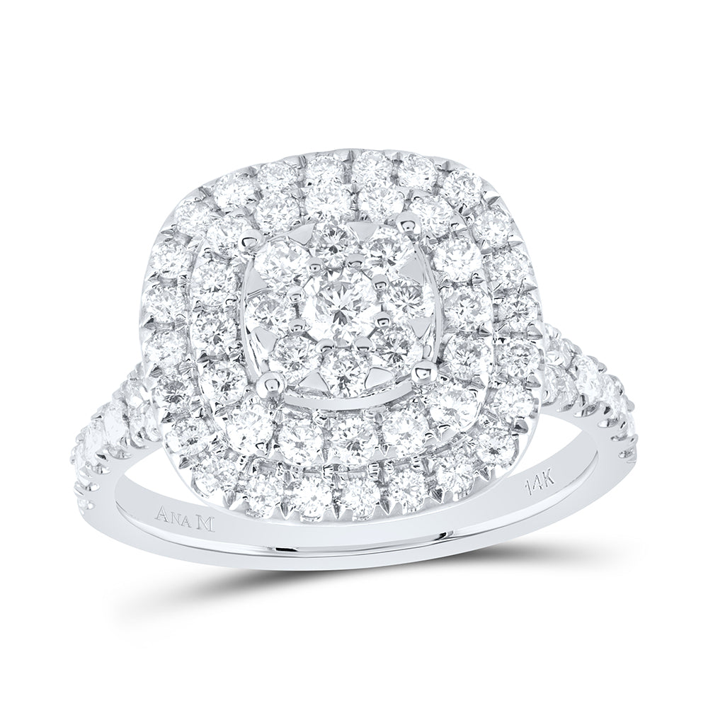 1 1/4Ctw-Nat Dia Ana M Fashion Ring (4.16 grams)