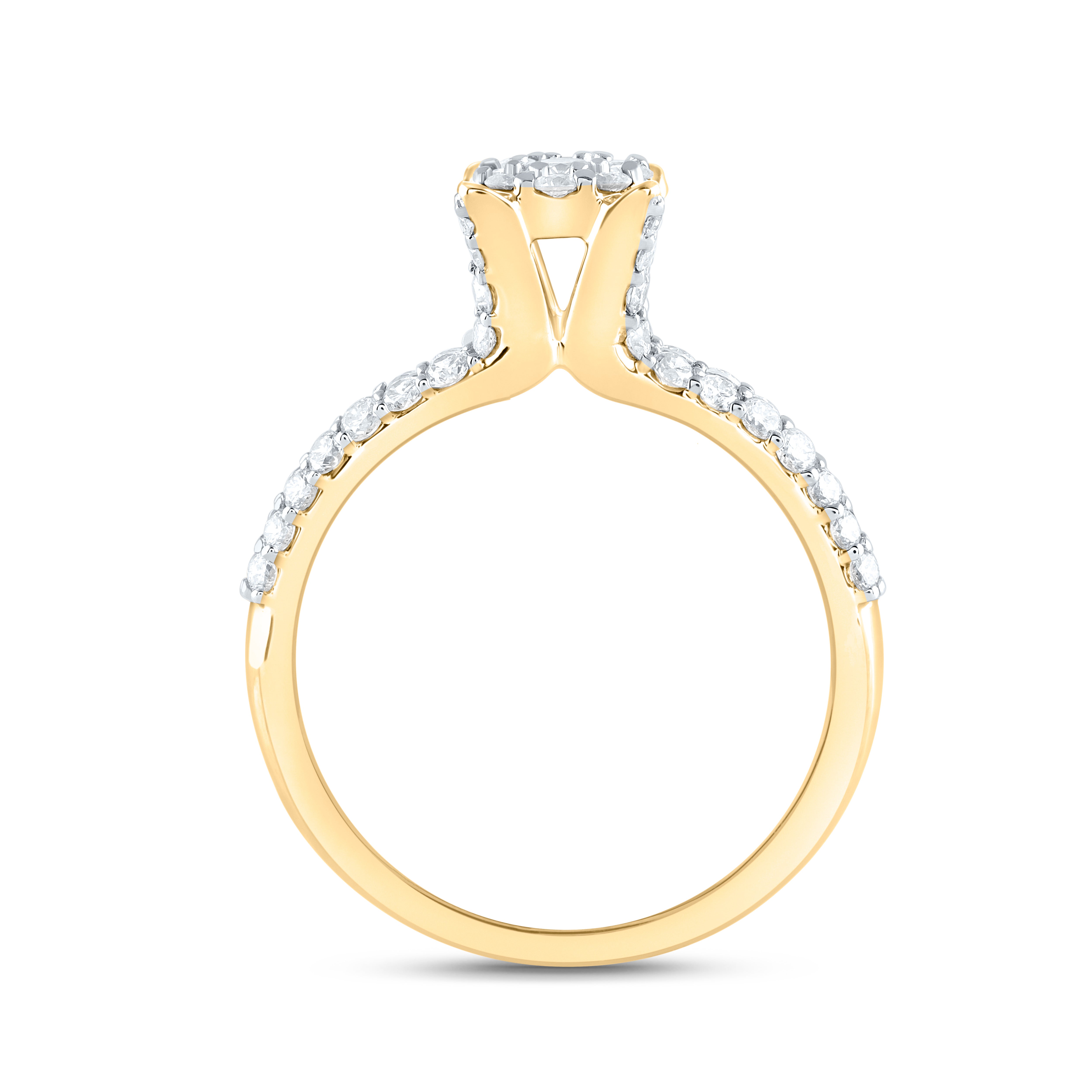 3/4Ctw-Nat Dia Ana M Fashion Ring (2.72 grams)