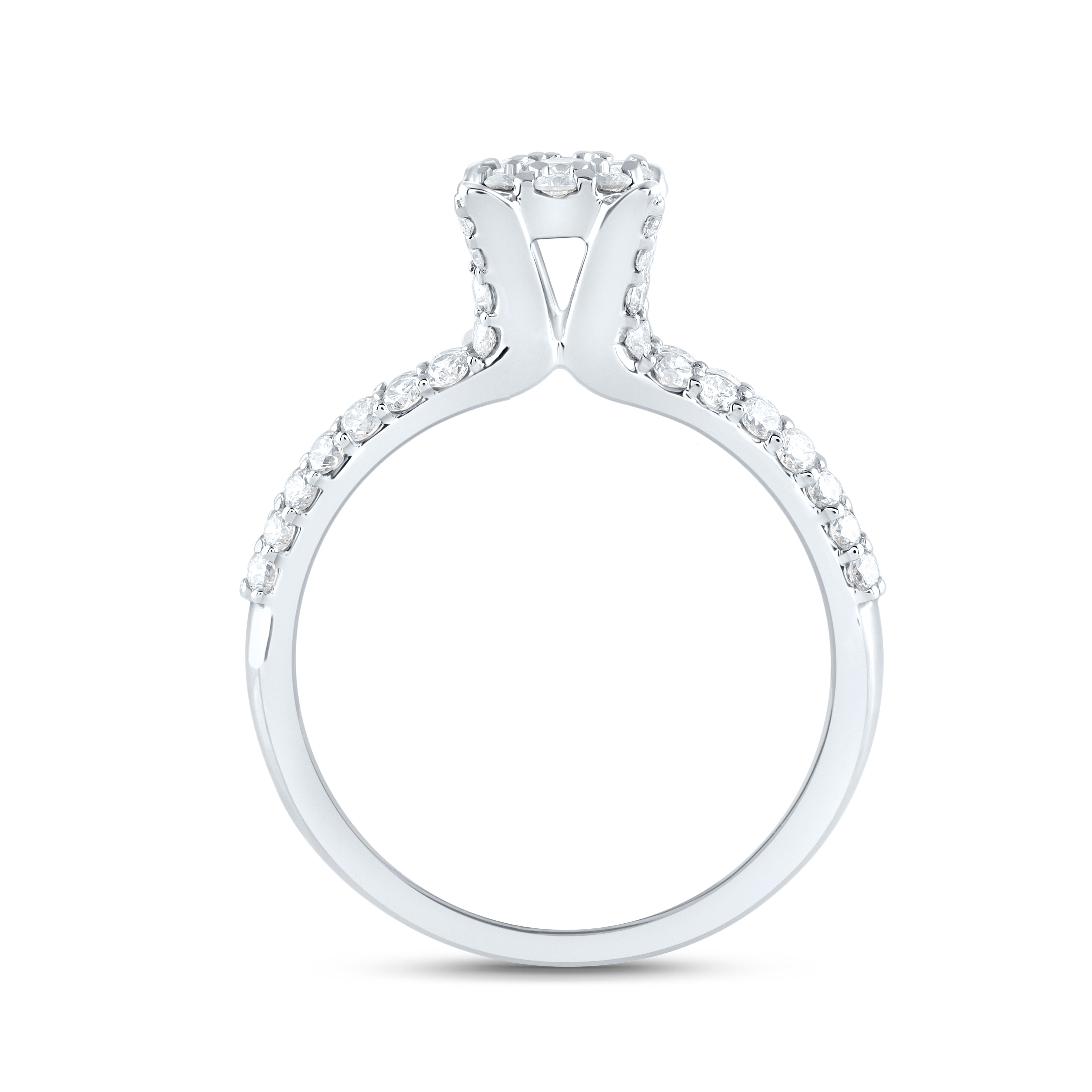 3/4Ctw-Nat Dia Ana M Fashion Ring (2.89 grams)