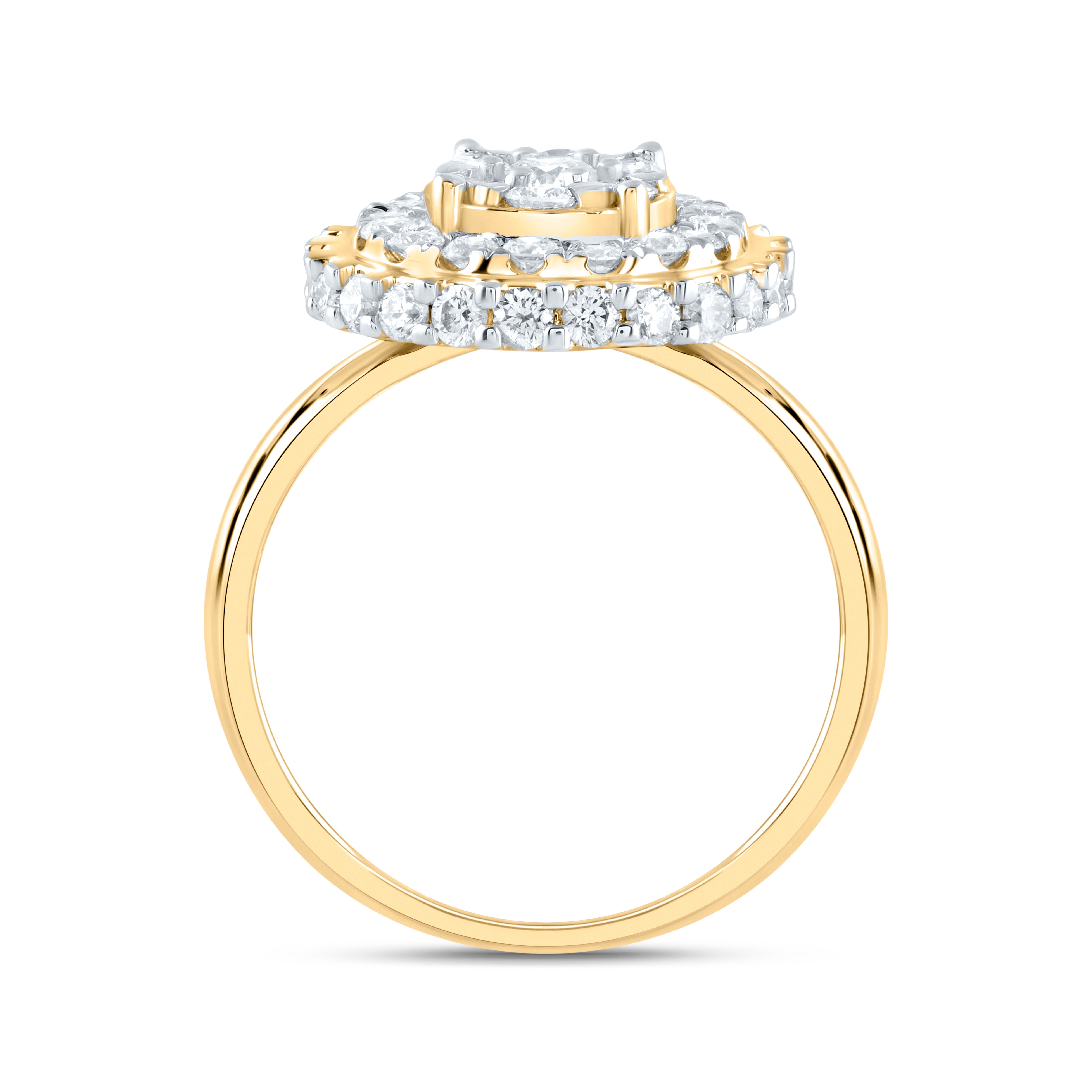 1 1/5Ctw-Nat Dia Ana M Fashion Ring (3.69 grams)