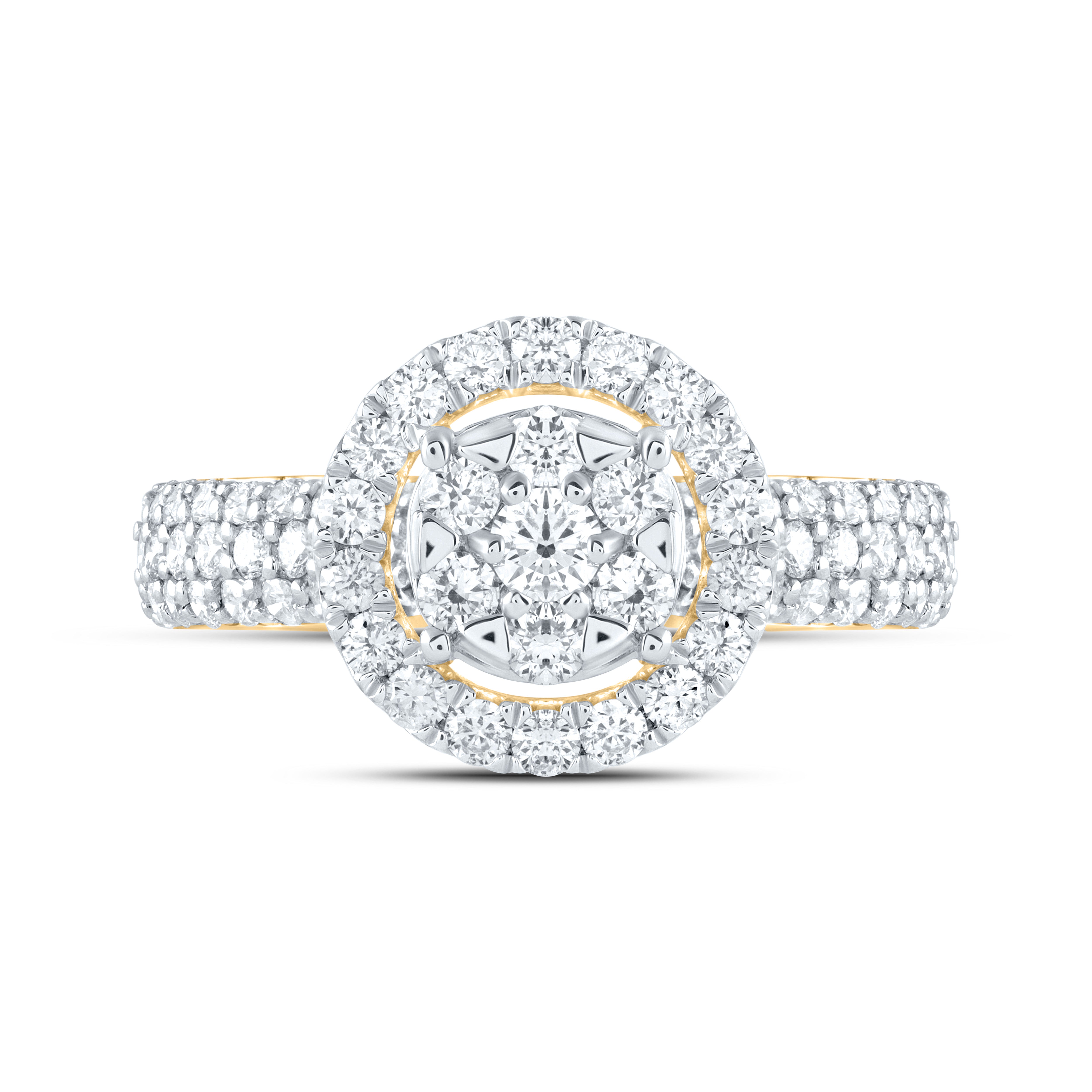 1 3/8Ctw-Nat Dia Ana M Fashion Ring (3.61 grams)