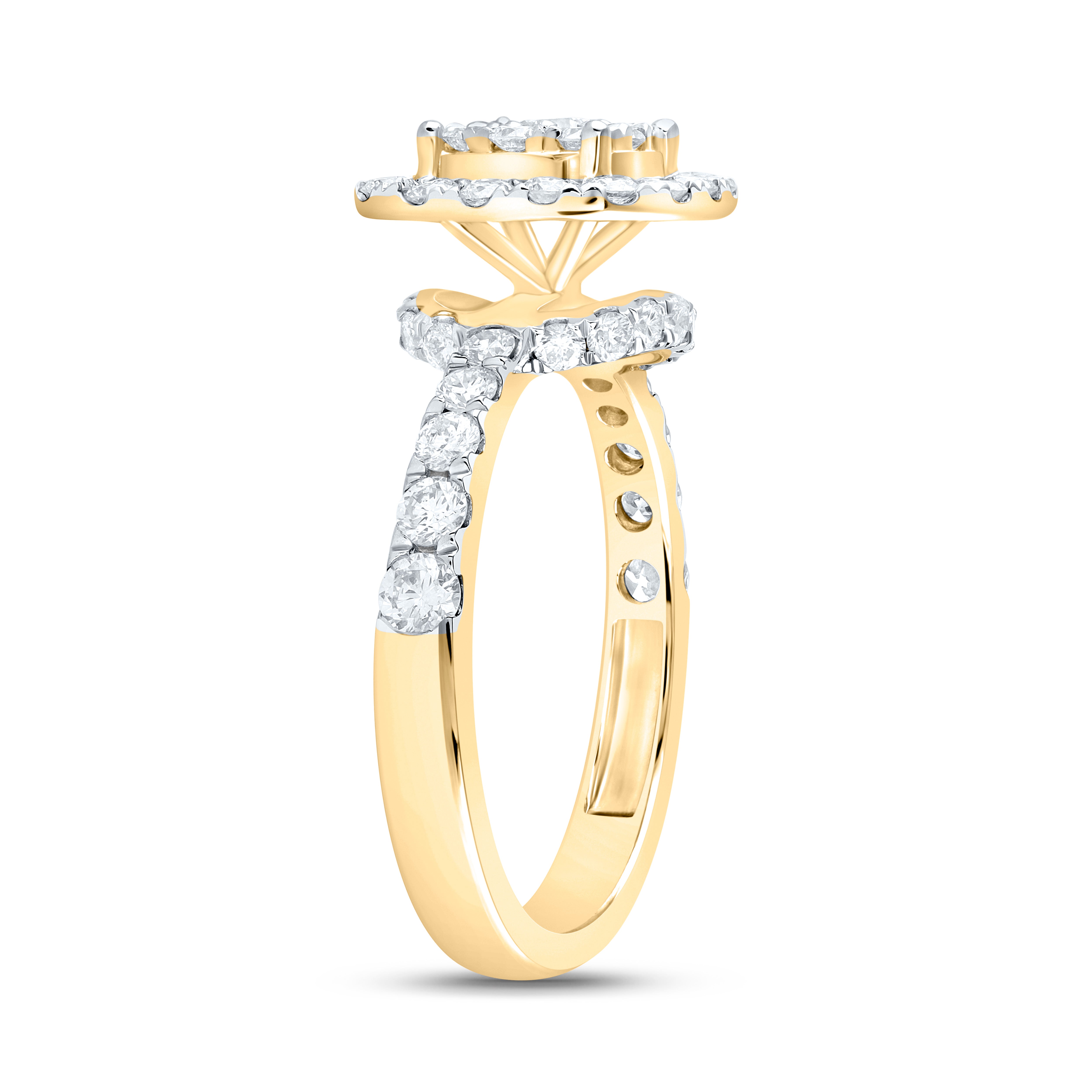 1 1/5Ctw-Nat Dia Ana M Fashion Ring (3.58 grams)