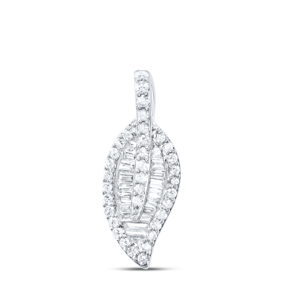 1/3Ctw-Dia Cn Gift Leaf Pendant