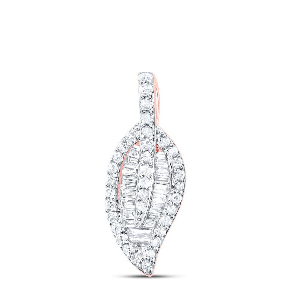 1/3Ctw-Dia Cn Gift Leaf Pendant