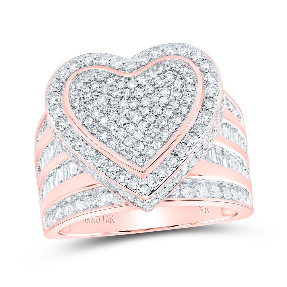2 1/5Ctw- Dia Nk Fashion Heart Ring (10.08 grams)