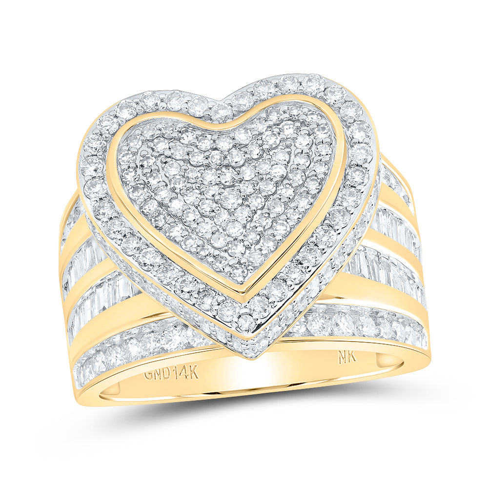2 1/5Ctw- Dia Nk Fashion Heart Ring (11.1 grams)