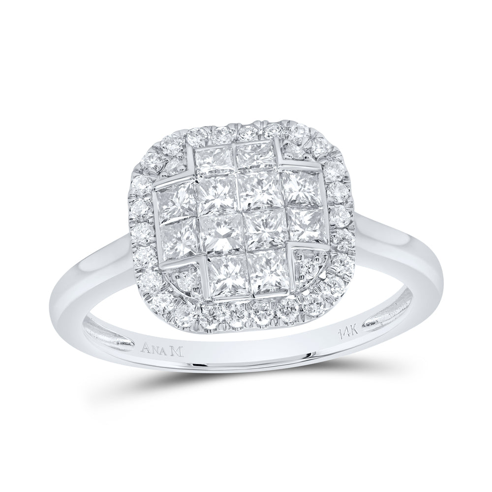 7/8Ctw-Dia Cn Fashion Cushion Ring (3.17 grams)