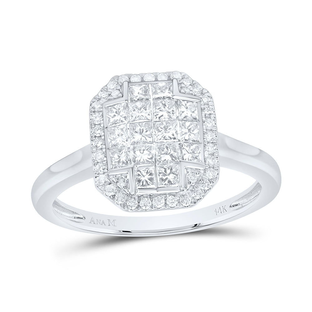 3/4Ctw-Dia Cn Fashion Emerald Ring (3.79 grams)