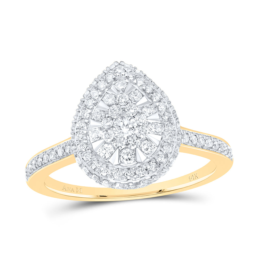 5/8Ctw-Dia Ana M Fashion Pear Ring (3.28 grams)