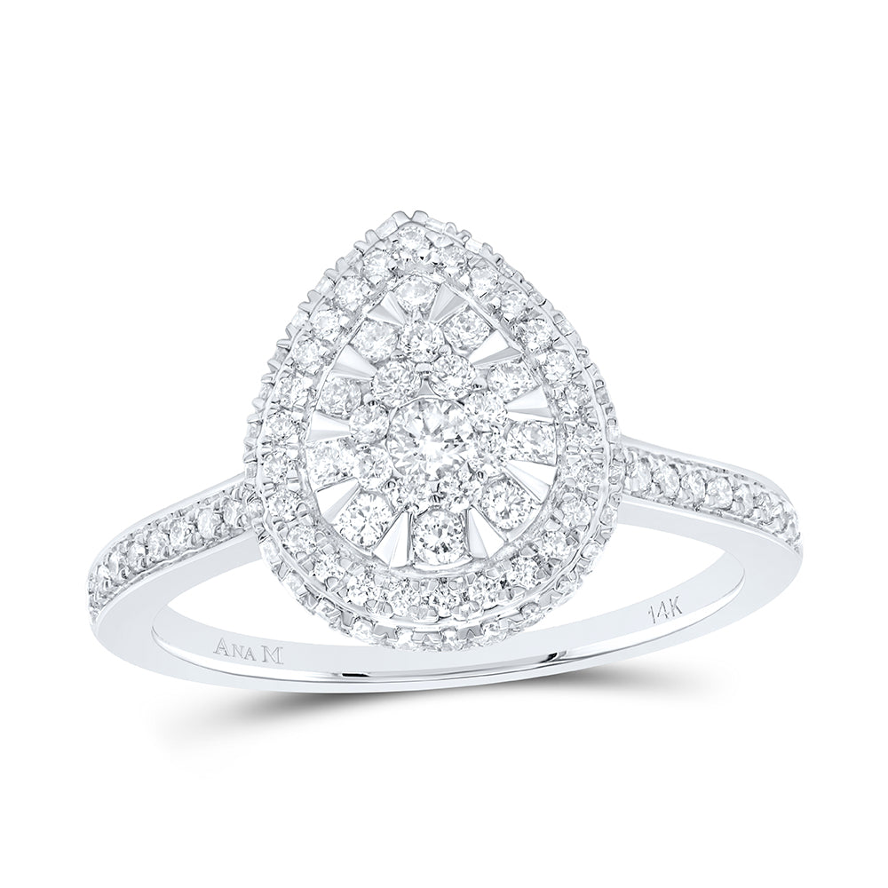 5/8Ctw-Dia Ana M Fashion Pear Ring (3.62 grams)