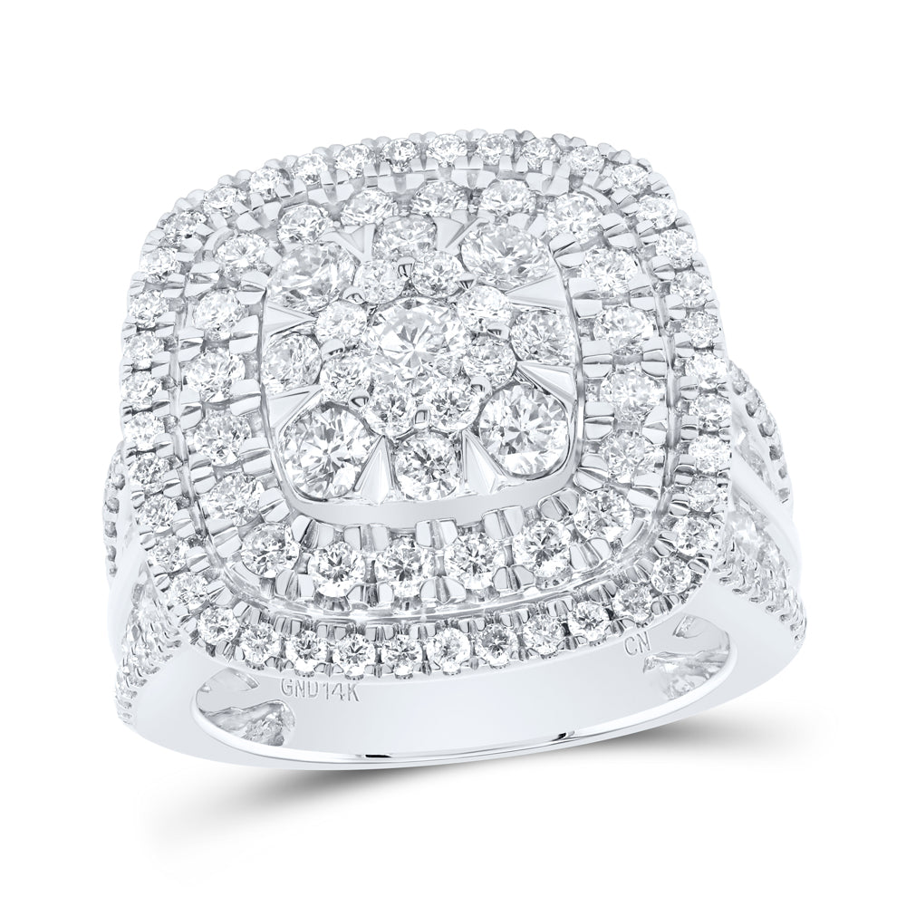3Ctw-Dia Cn Cushion Ladies Ring (11.56 grams)