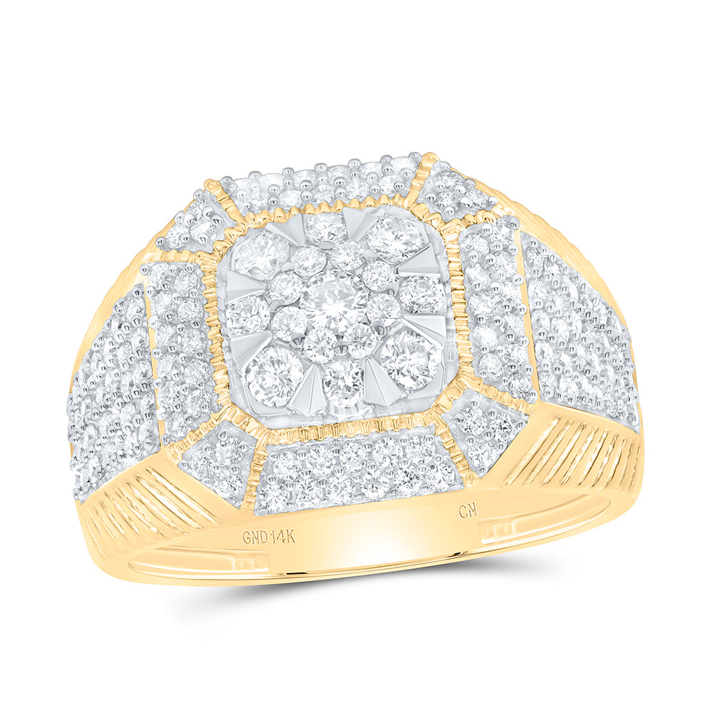 1 1/3Ctw-Dia Cn Octagon Mens Ring (7.45 grams)