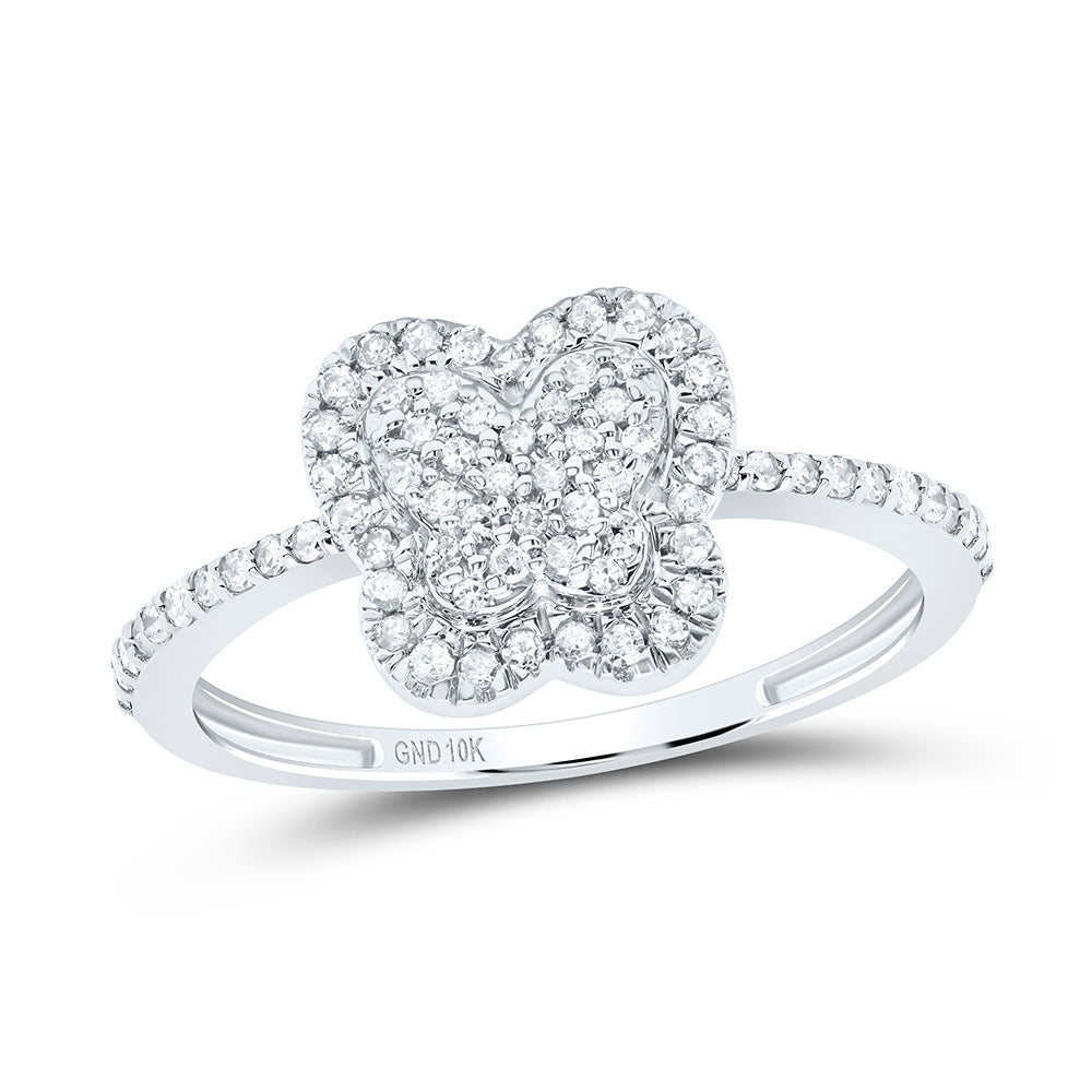 1/4Ctw-Nat Dia P1 Gift Butterfly Ring (1.65 grams)