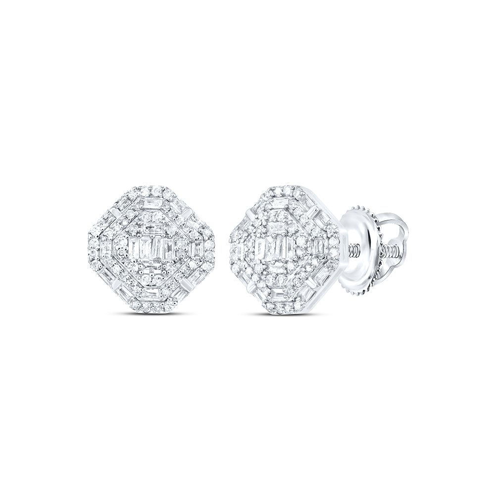 10Kt Gold 1/2Ctw-Dia P1 Gift Octagon Stud Earring