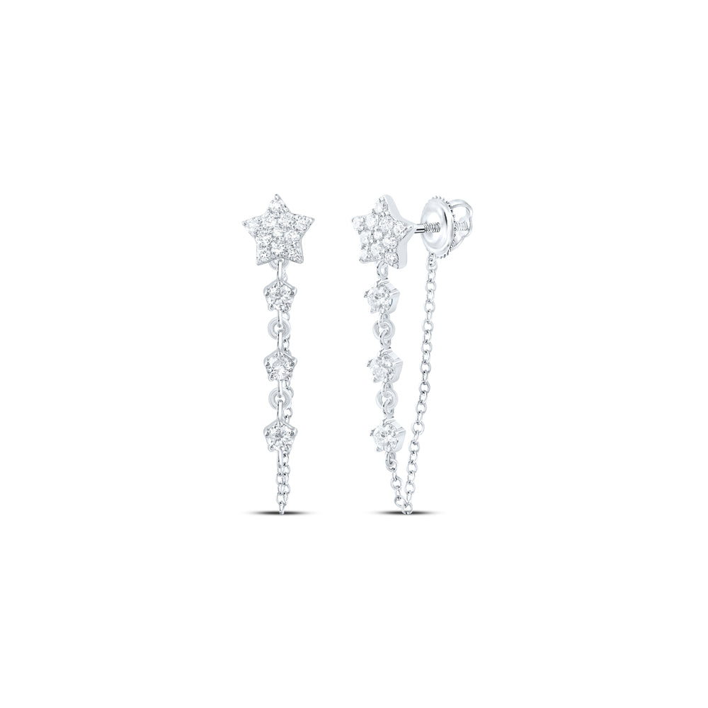 10Kt Gold 1/3Ctw-Dia Cn Fashion Twinkle Star Earring
