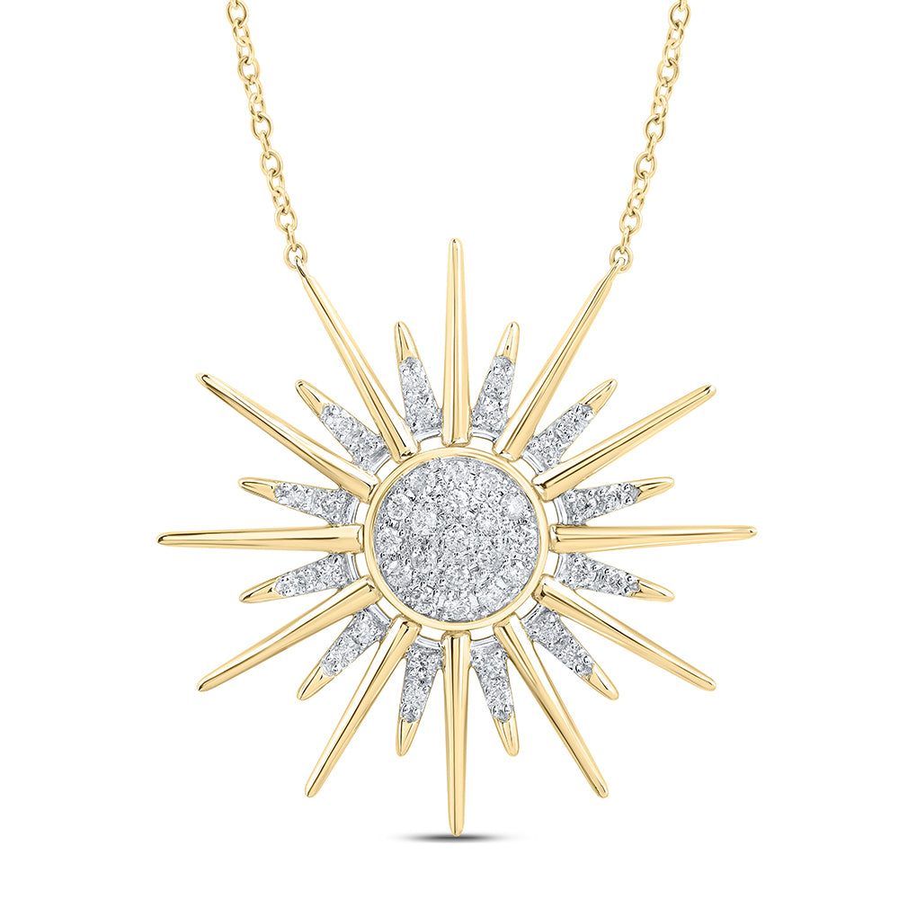 10Kt Gold 1/4Ctw-Diamond Fashion Twinkle Necklace (18 Inch)
