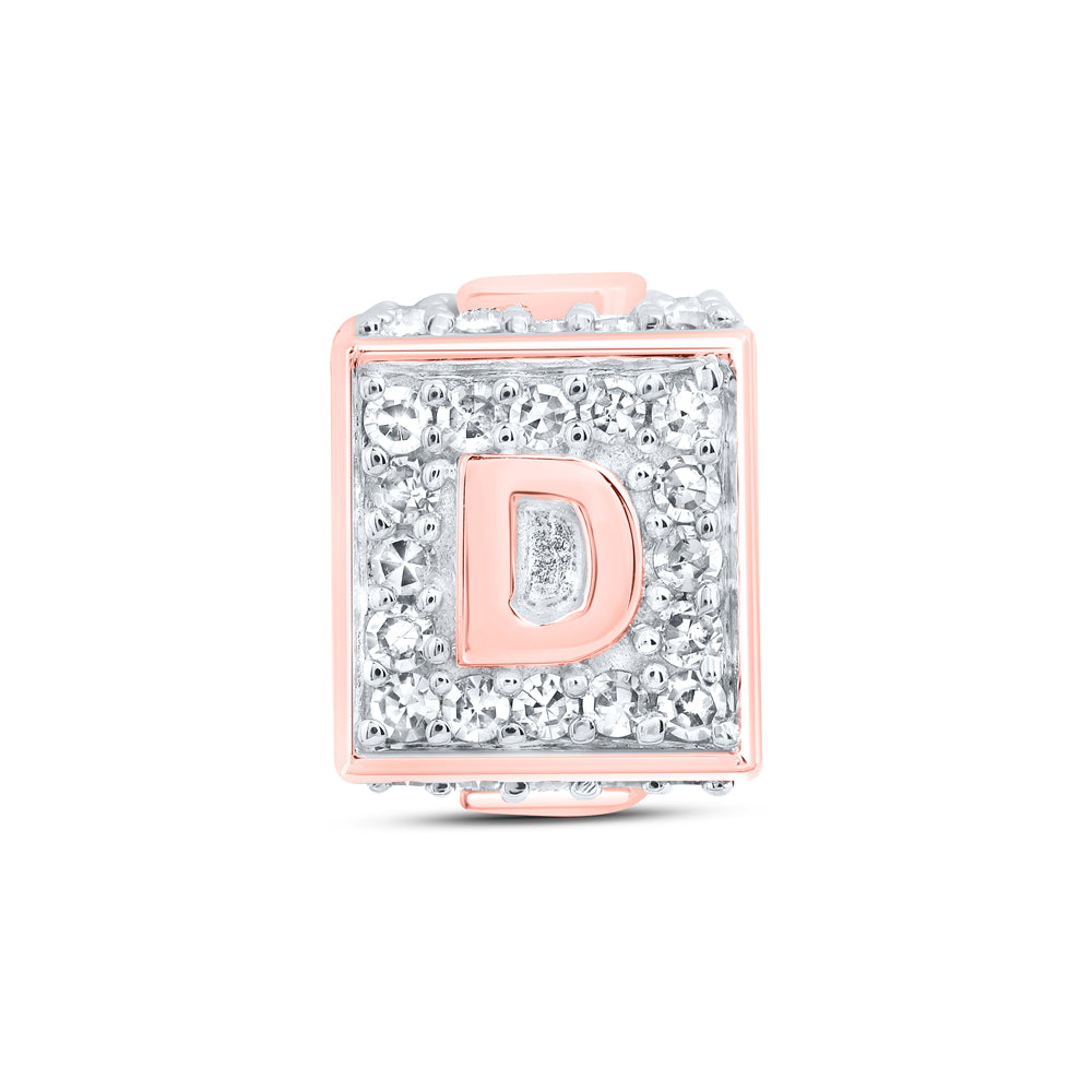 10Kt Gold 1/4Ctw-Dia Nk Fashion Initial D" Bracelet Box"