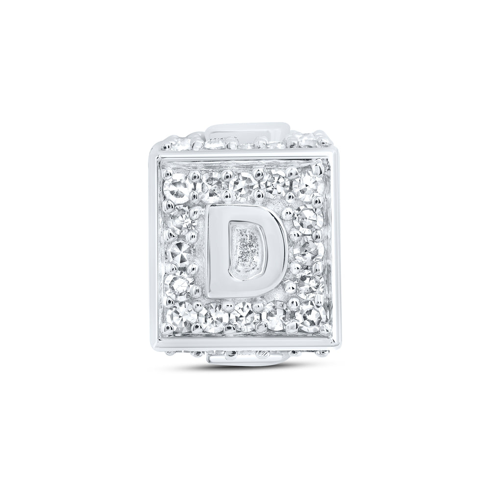 10Kt Gold 1/4Ctw-Dia Nk Fashion Initial D" Bracelet Box"