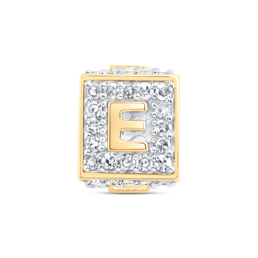 10Kt Gold 1/4Ctw-Dia Nk Fashion Initial E" Bracelet Box"