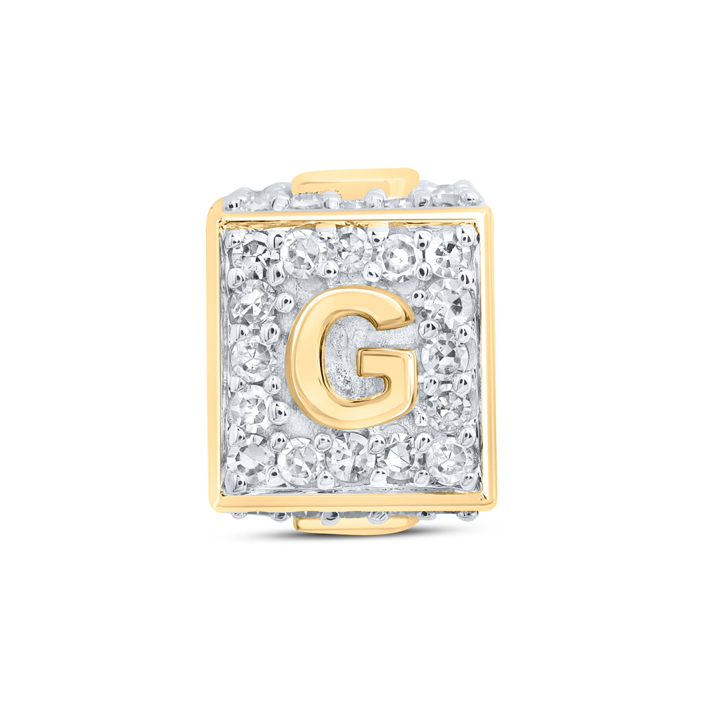 10Kt Gold 1/4Ctw-Dia Nk Fashion Initial G" Bracelet Box"