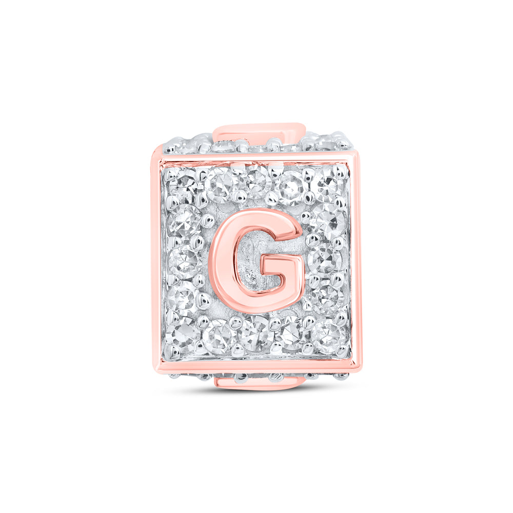 10Kt Gold 1/4Ctw-Dia Nk Fashion Initial G" Bracelet Box"