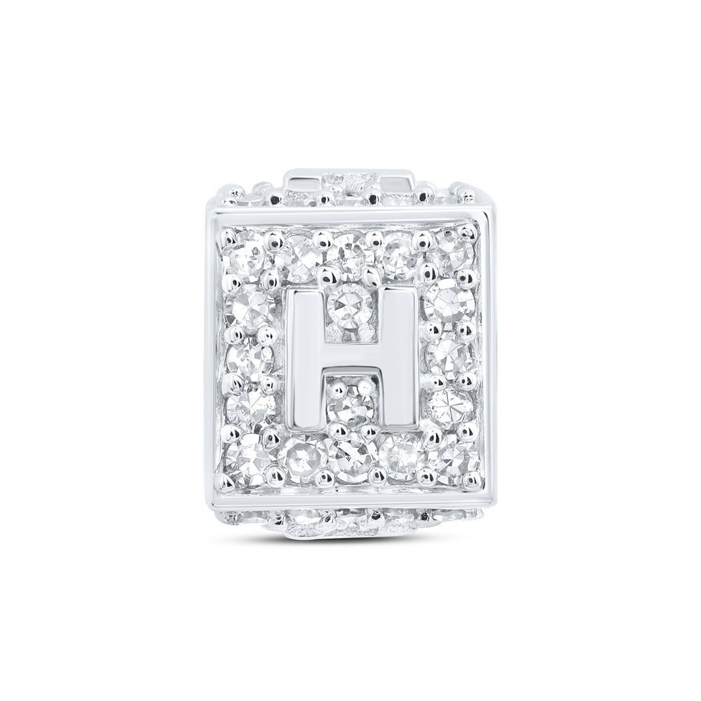 10Kt Gold 1/3Ctw-Dia Nk Fashion Initial H" Bracelet Box"