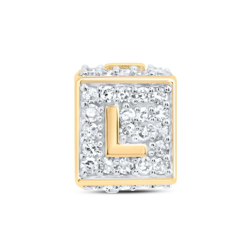 10Kt Gold 1/3Ctw-Dia Nk Fashion Initial L" Bracelet Box"