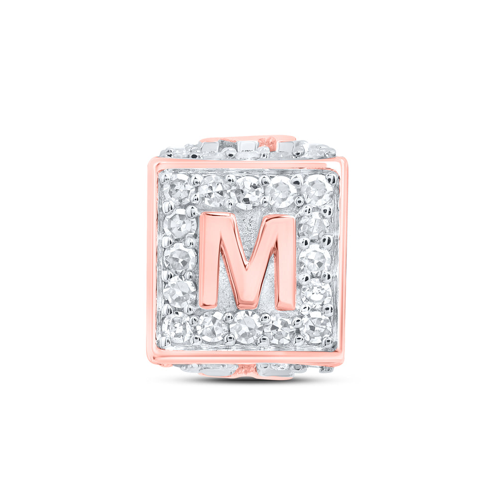 10Kt Gold 1/4Ctw-Dia Nk Fashion Initial M" Bracelet Box"