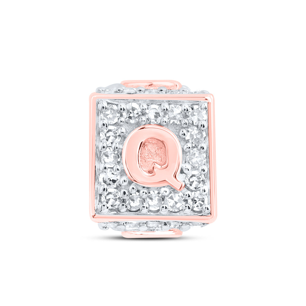 10Kt Gold 1/4Ctw-Dia Nk Fashion Initial Q" Bracelet Box"