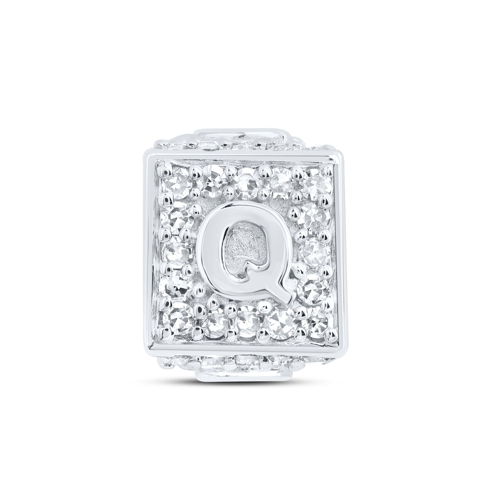 10Kt Gold 1/4Ctw-Dia Nk Fashion Initial Q" Bracelet Box"