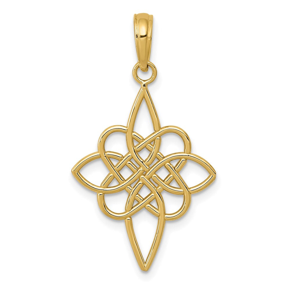 14k Yellow Gold 16 mm Celtic Knot Pendant (0.86 grams)