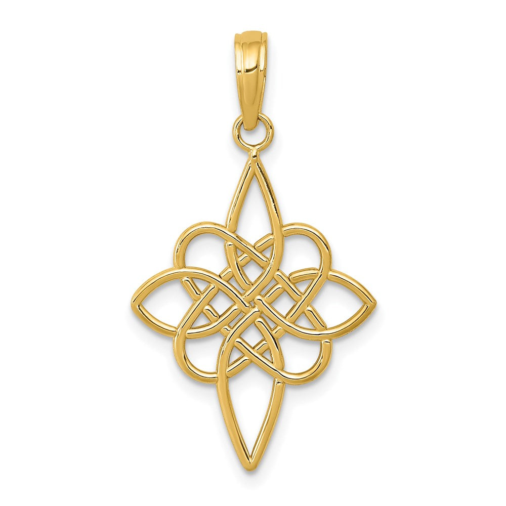 14k Yellow Gold 16 mm Celtic Knot Pendant (0.86 grams)